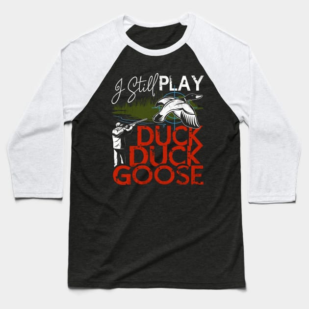 Duck Hunting Baseball T-Shirt by Jandjprints